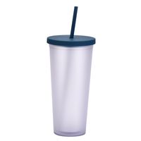 2022 New Double Plastic Straw Cup Outdoor Sports Cup sku image 5
