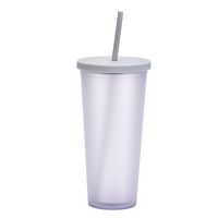 2022 New Double Plastic Straw Cup Outdoor Sports Cup sku image 9