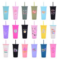 New Creative Fashion Pattern Letter Plastic Cup Cup main image 1