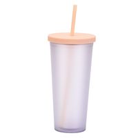2022 New Double Plastic Straw Cup Outdoor Sports Cup sku image 8