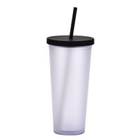 2022 New Double Plastic Straw Cup Outdoor Sports Cup sku image 12