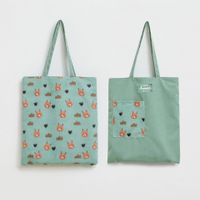 New Simple Cute Women Student Summer Large Capacity Canvas Bag One Shoulder Bag sku image 10