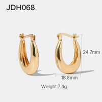 Nihaojewelry Großhandel Schmuck Einfache Kupfer Vergoldete Geometrische Ohrringe sku image 8