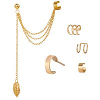 Wholesale Jewelry Vintage Style Letter Alloy Earrings sku image 29