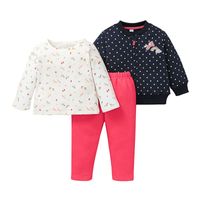 Fashion Printing Baby Cartoon Zipper Jacket Three-piece Children's Clothing sku image 16