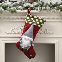 Christmas Ornaments Forest Elderly Lamb Christmas Socks Faceless Doll Christmas Socks Gift Bag Wholesale sku image 3