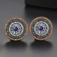 Wholesale Earrings Retro Cross-border Fashion Copper Zirconium Earrings For Women sku image 4