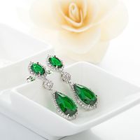 Jinse Aaa Zircon Étoilé Boucles D'oreilles Européen Et Américain De Mode Chic Boucle D'oreille Ornement Usine En Gros Femelle sku image 7