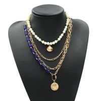 Fashion Trendy Exaggerated Acrylic Chain Multi-layer Necklace sku image 2