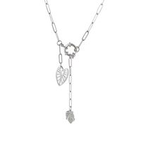 Leaf Stainless Steel Pendant Necklace Hollow Women's Chain Necklace main image 2