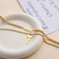 Personalized Retro Double-layer Key Necklace For Women Ins Style Simple Niche Personalized Cold Style Fashion All-matching Necklace main image 6