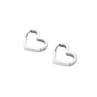 New Fashion Simple Heart-shaped Stainless Steel Earrings main image 3