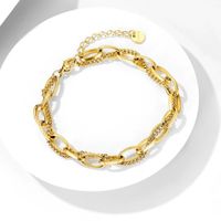 Women's Bracelet Double-layer Hip Hop Cool Titanium Steel Chain Jewelry sku image 1