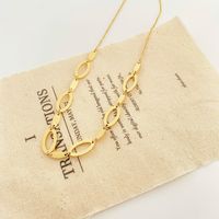 304 Stainless Steel 16K Gold Plated White Gold Plated Gold Plated Plating Geometric Necklace main image 2