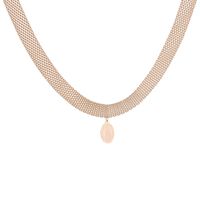 New Style Snake Bone Chain Stainless Steel 14k Rose Gold Plated Necklace main image 5