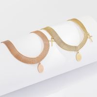 New Style Snake Bone Chain Stainless Steel 14k Rose Gold Plated Necklace main image 4