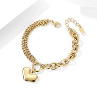 Fashion Women's Necklace Love Heart Romantic Necklace Gold Gorgeous Necklace Set sku image 2
