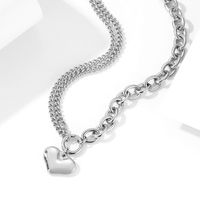 Fashion Women's Necklace Love Heart Romantic Necklace Gold Gorgeous Necklace Set sku image 3