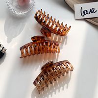 Korean Ins Back Head French Retro Grip Temperament Leopard Print Large Exquisite Shark Clip Face Washing Updo Hair Clip main image 6