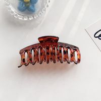 Korean Ins Back Head French Retro Grip Temperament Leopard Print Large Exquisite Shark Clip Face Washing Updo Hair Clip sku image 4