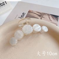 Round Barrettes Back Head Catch Summer Transparent Resin Hair Claw Clips sku image 2