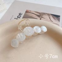 Round Barrettes Back Head Catch Summer Transparent Resin Hair Claw Clips sku image 1