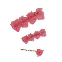 Cute Strawberry Barrettes Korean Pink Headdress Hairpin Bang Clip Bar Hairclip main image 4