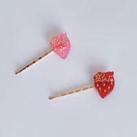 Cute Strawberry Barrettes Korean Pink Headdress Hairpin Bang Clip Bar Hairclip main image 3