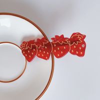 Mignon Fraise Barrettes Coréenne Rose Coiffe Épingle À Cheveux Bang Clip Bar Barrette sku image 4