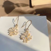 Opal Flower Fashio Earrings Summer Copper Stud Earrings main image 1