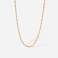 Fashion Simple 18k Gold Plated Oval Bead Chain Stainless Steel Necklace Women's Ornament main image 5