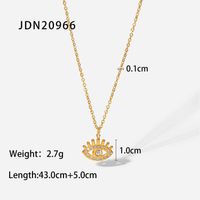 Fashion Geometric Devil's Eye Stainless Steel Titanium Steel Plating Gold Plated Necklace sku image 1