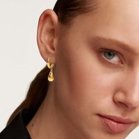 Fashion Creative 14k Gold Stainless Steel Water Drop Pendant Women's Earrings main image 5