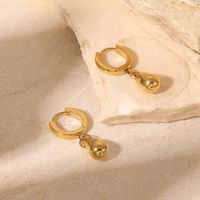 Fashion Creative 14k Gold Stainless Steel Water Drop Pendant Women's Earrings main image 2