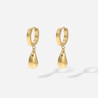 Fashion Creative 14k Gold Stainless Steel Water Drop Pendant Women's Earrings main image 3