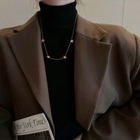 Collar De Acero Inoxidable Para Mujer Con Cuentas Finas De Estrella Simple De Moda main image 3