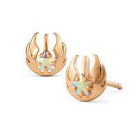 Copper Plating 18k Real Gold Color Retaining Stud Earrings sku image 2