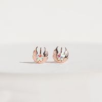 Copper Plating 18k Real Gold Color Retaining Stud Earrings main image 2