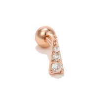 Simple Style Triangle Geometric Brass Zircon Cartilage Earrings sku image 9