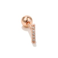 Simple Style Triangle Geometric Brass Zircon Cartilage Earrings sku image 3