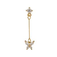 Butterfly Ear Bone Stud Stainless Steel Rod Piercing Twist Ball Stud Earring main image 2