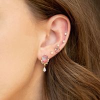 Exquisite Geometric Water Drop Zircon Earrings Jewelry Accessories main image 5