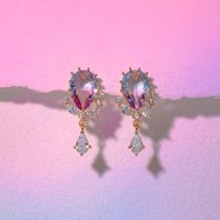 Exquisite Geometric Water Drop Zircon Earrings Jewelry Accessories main image 1