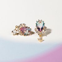 Exquisite Geometric Water Drop Zircon Earrings Jewelry Accessories main image 2