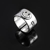 New Alloy Smiley Face Pattern Open Adjustable Ring main image 2