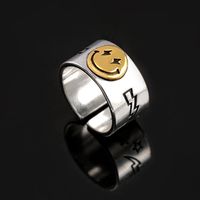 New Alloy Smiley Face Pattern Open Adjustable Ring main image 3