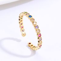 Princess Cute Basic C Shape Copper Gold Plated Gold Plated Rings In Bulk main image 4