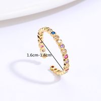 Princess Cute Basic C Shape Copper Gold Plated Gold Plated Rings In Bulk sku image 1