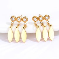Fashion Simple Copper Electroplated 18k Gold Zircon Sequins Charm Earrings main image 2