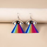 Fashion Geometric Rainbow Eye Printing Arylic Acrylic Earrings main image 2